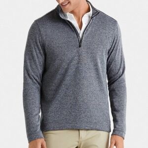 RHONE‎ Mens Commuter Quarter 4 Zip Pullover Sweatshirt Gray Heathered Size L